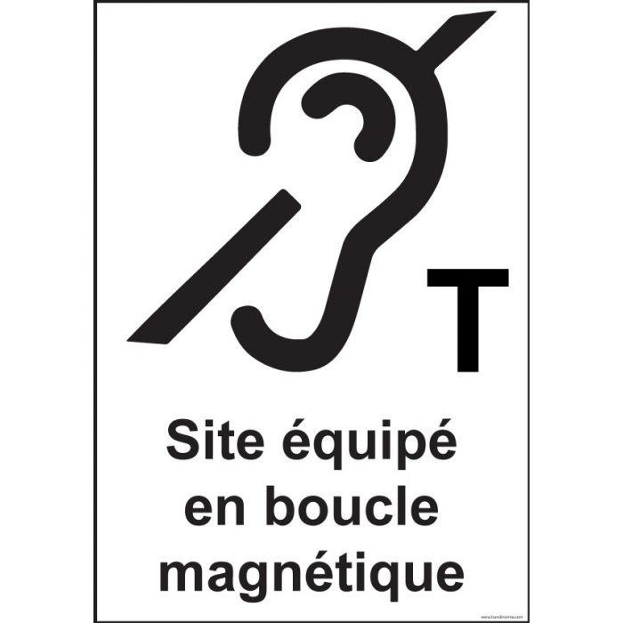 panneau site équipé boucle magnétique