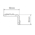 Nez de marches antidérapants en aluminium larmé VISILARM - par 5 COUPE