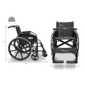 Fauteuil Roulant Easy Noir En Acier Taille 46