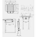 Siège de douche escamotable 2 pieds blanc