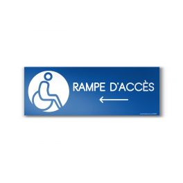 Panneau Design "Rampe d'accès" Flèche gauche