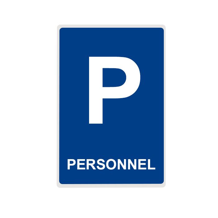 Panneau De Signalisation Parking Personnel Plat / Couvre-Chant