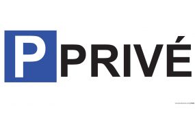 Panneau de parking en aluminium - P PRIVE