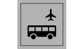 Panneau - Autobus d'aéroport - ISO 7001 en Gravoply 