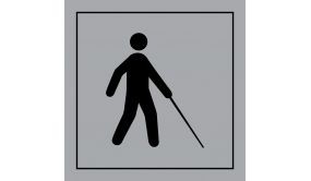 Panneau Accessibilité, malvoyant ou aveugle - ISO 7001 en Gravoply 