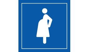 Panneau Accès prioritaire aux femmes enceintes - ISO 7001 en Gravoply 