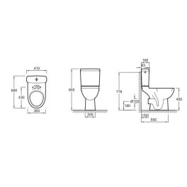 Pack WC surélevé PMR blanc Design