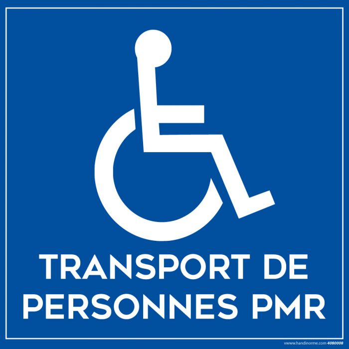 Plaque magnétique pour véhicule Transport de PMR avec Picto PMR