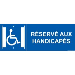 Signalétique ascenseur PMR "Réservé aux handicapés"