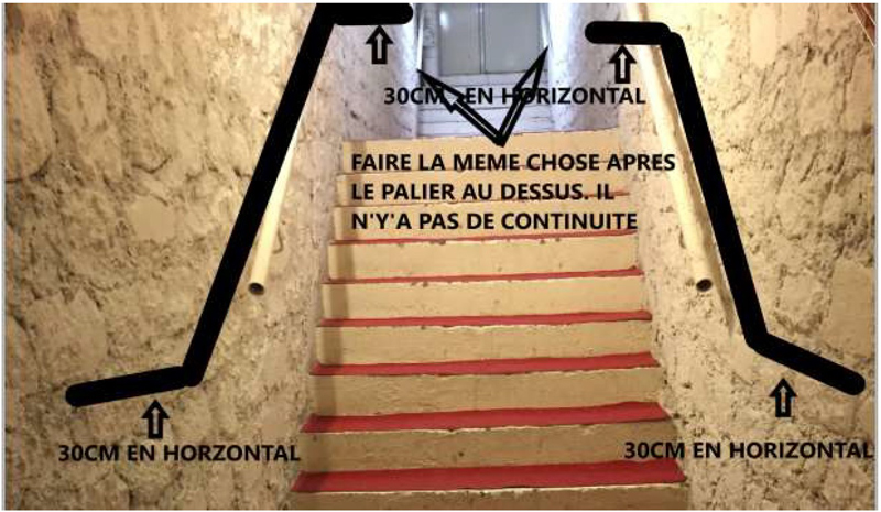 Demande de modification rampe d'escalier en image